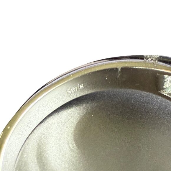 Sterling Silver Topaz Oval Blue Topaz& Filigree Design Size 10 - Picture 2 of 7